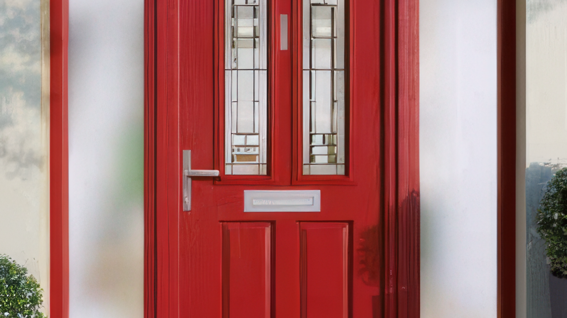 Accessibility Door Dark Red